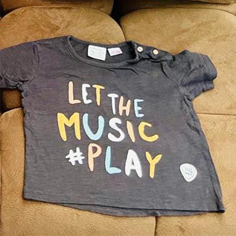 Zara Let the Music Play Tshirt for Kids