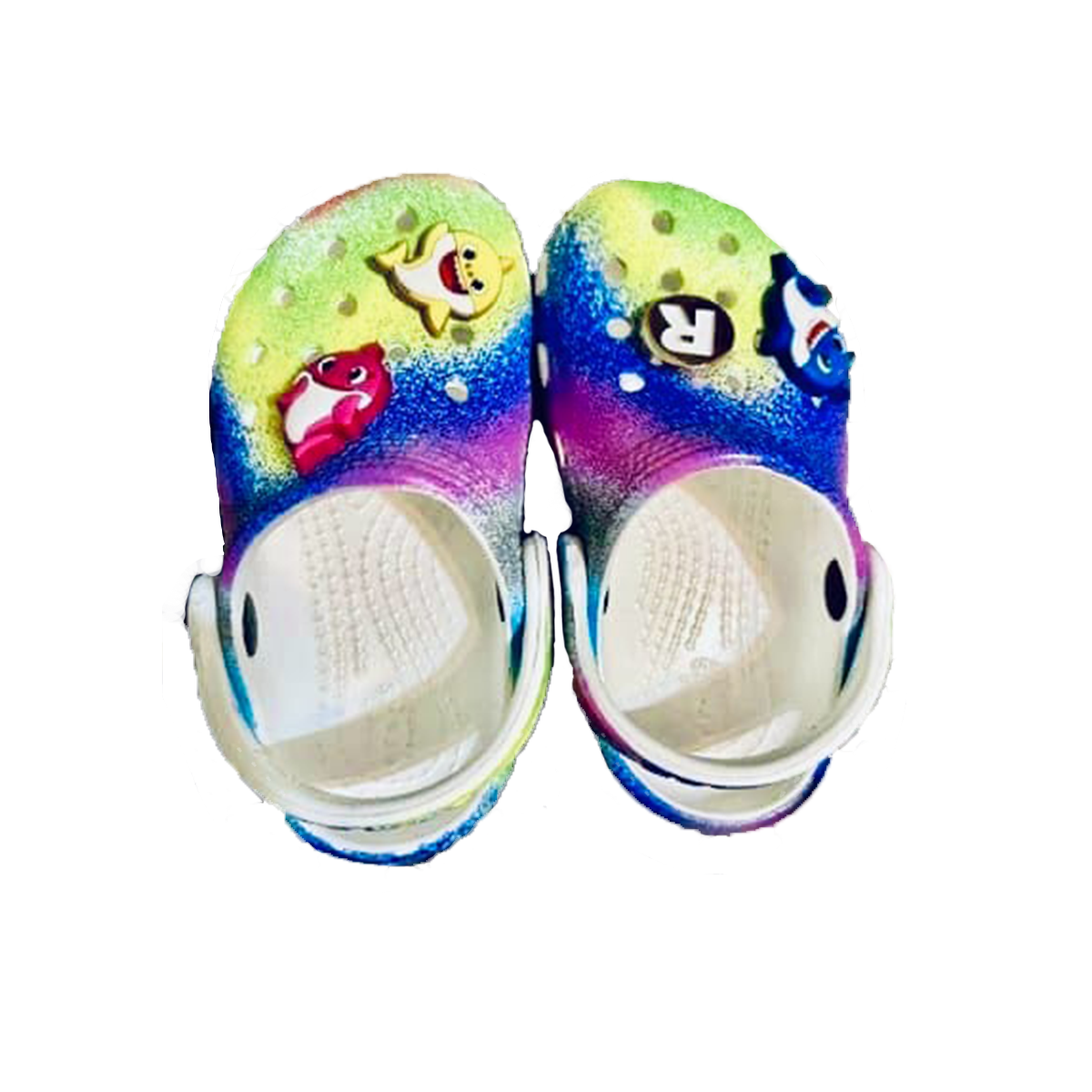 Rainbow Crocs for Kids Size 5C